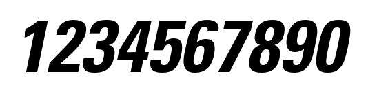 Univers LT 67 Condensed Bold Oblique Font, Number Fonts