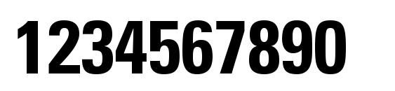 Univers LT 67 Condensed Bold Font, Number Fonts