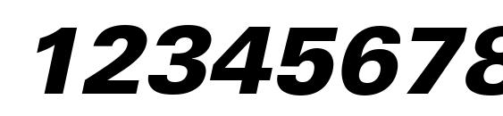 Univers LT 76 Black Oblique Font, Number Fonts