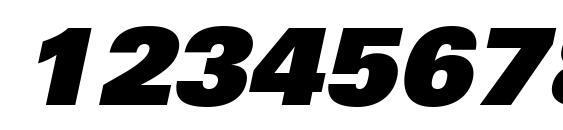 Univers LT 85 Extra Black Oblique Font, Number Fonts