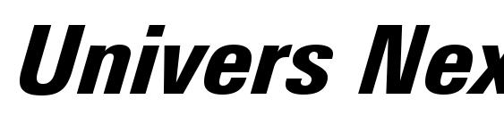 Univers Next Pro Black Condensed Italic Font