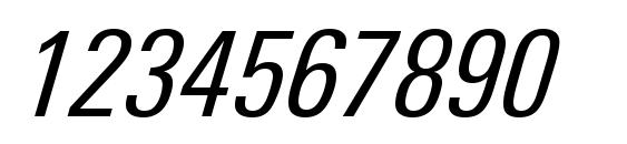 Univers Next Pro Condensed Italic Font, Number Fonts