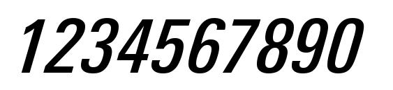Univers Next Pro Medium Condensed Italic Font, Number Fonts