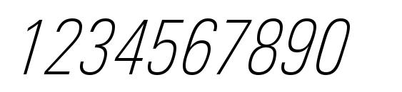 Univers Next Pro Thin Condensed Italic Font, Number Fonts
