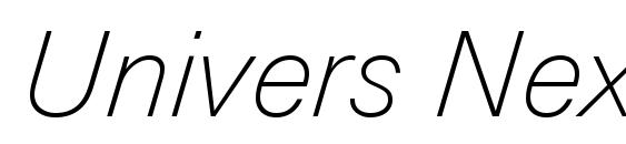 Univers Next Pro Thin Italic font, free Univers Next Pro Thin Italic font, preview Univers Next Pro Thin Italic font