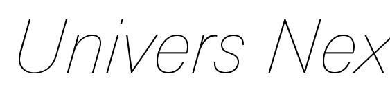 Шрифт Univers Next Pro UltraLight Italic