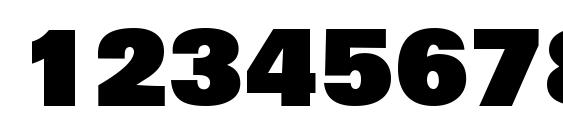 UniversalHvyDB Normal Font, Number Fonts