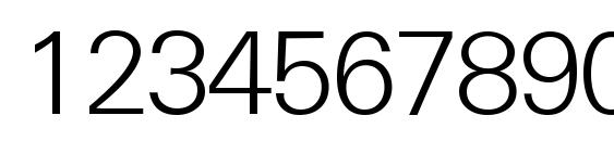 UniversalLgtDB Normal Font, Number Fonts