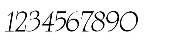 University Italic Medium Font, Number Fonts
