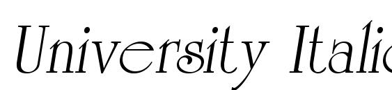 Шрифт University Italic