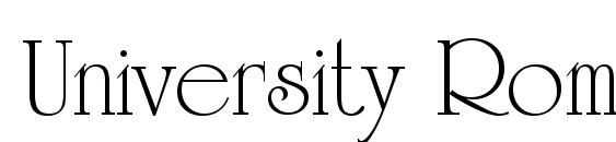 University Roman BT Font
