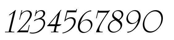University Roman Italic Plain Font, Number Fonts