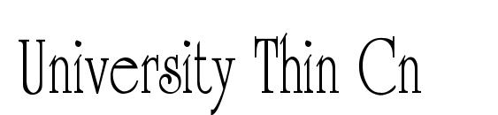 University Thin Cn font, free University Thin Cn font, preview University Thin Cn font