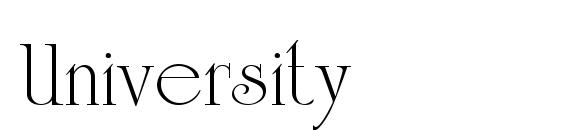 шрифт University, бесплатный шрифт University, предварительный просмотр шрифта University