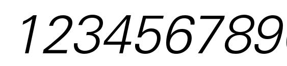 Universlightc italic Font, Number Fonts