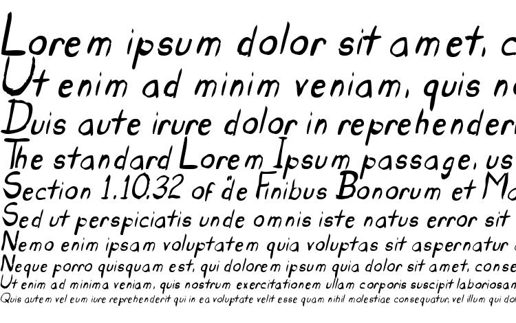 specimens Untidy Italic Skrawl font, sample Untidy Italic Skrawl font, an example of writing Untidy Italic Skrawl font, review Untidy Italic Skrawl font, preview Untidy Italic Skrawl font, Untidy Italic Skrawl font