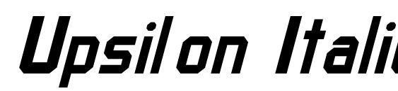 Upsilon Italic font, free Upsilon Italic font, preview Upsilon Italic font