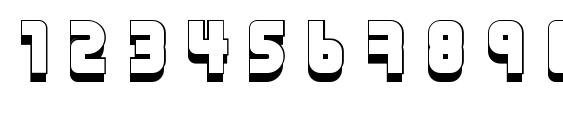 URAL 3d Font, Number Fonts