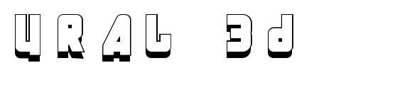 URAL 3d font, free URAL 3d font, preview URAL 3d font