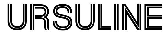 шрифт URSULINE Regular, бесплатный шрифт URSULINE Regular, предварительный просмотр шрифта URSULINE Regular