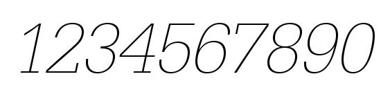 URWEgyptienneTExtLig Oblique Font, Number Fonts