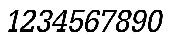 URWEgyptienneTExtNar Oblique Font, Number Fonts