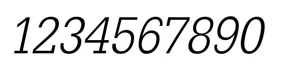 URWEgyptienneTLigExtNar Oblique Font, Number Fonts