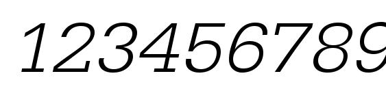 URWEgyptienneTLigExtWid Oblique Font, Number Fonts