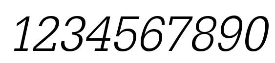 URWEgyptienneTLigNar Oblique Font, Number Fonts