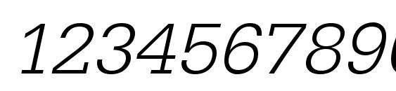 URWEgyptienneTLigWid Oblique Font, Number Fonts