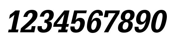URWEgyptienneTMedExtNar Oblique Font, Number Fonts