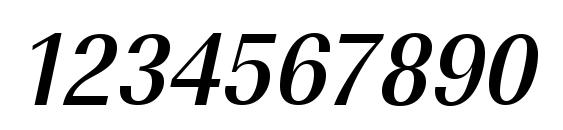 URWImperialTMedExtNar Oblique Font, Number Fonts