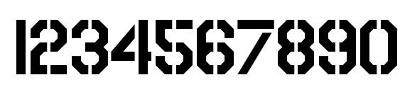 Usaaf serial stencil Font, Number Fonts