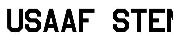 шрифт Usaaf stencil, бесплатный шрифт Usaaf stencil, предварительный просмотр шрифта Usaaf stencil