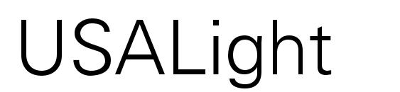 шрифт USALight, бесплатный шрифт USALight, предварительный просмотр шрифта USALight