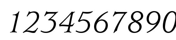 UsherwoodStd BookItalic Font, Number Fonts