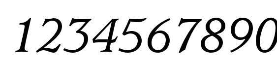 UsherwoodStd MediumItalic Font, Number Fonts