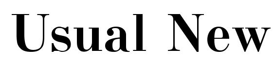 Usual New Bold.001.001 Font