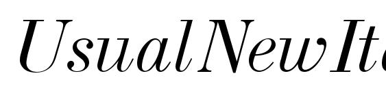 UsualNew Italic Font
