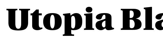 Utopia Black with Oldstyle Figures Font