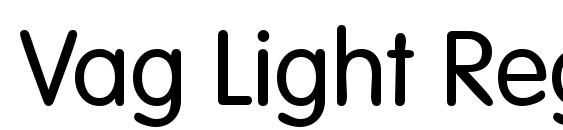 Vag Light Regular Font