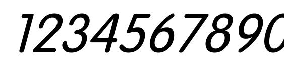 VAGRounded Light Italic Font, Number Fonts