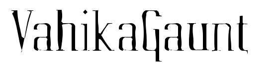шрифт VahikaGaunt, бесплатный шрифт VahikaGaunt, предварительный просмотр шрифта VahikaGaunt
