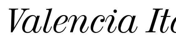 Valencia Italic Font