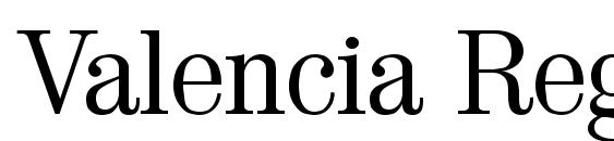 Valencia Regular font, free Valencia Regular font, preview Valencia Regular font