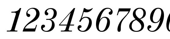 Valencia Serial RegularItalic DB Font, Number Fonts
