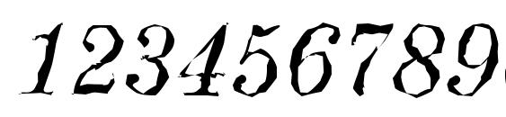 ValenciaRandom Italic Font, Number Fonts