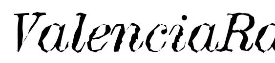 ValenciaRandom Italic Font