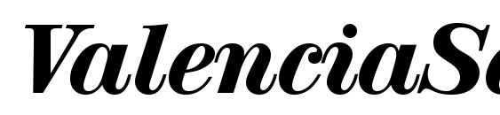 ValenciaSerial Heavy Italic Font