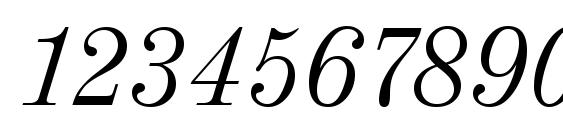 ValenciaSerial Light Italic Font, Number Fonts